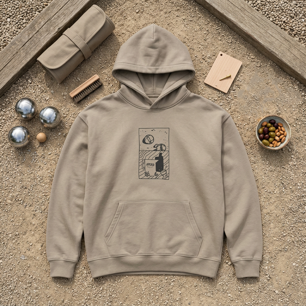 SWEAT PÉTANQUE BEIGE MASTIC