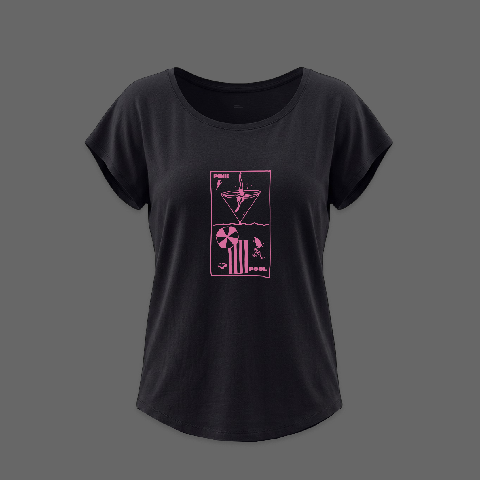 T-SHIRT ROSÉ PISCINE