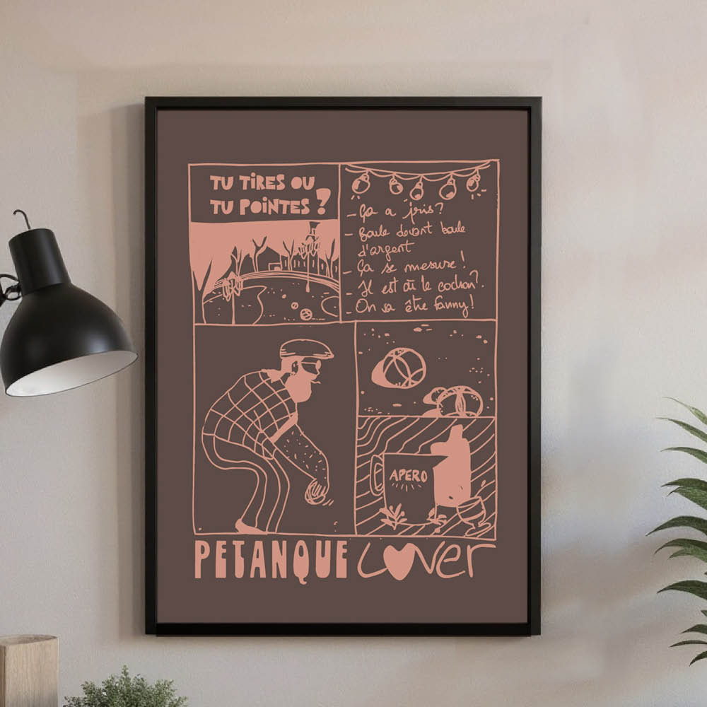 AFFICHE PETANQUE LOVER