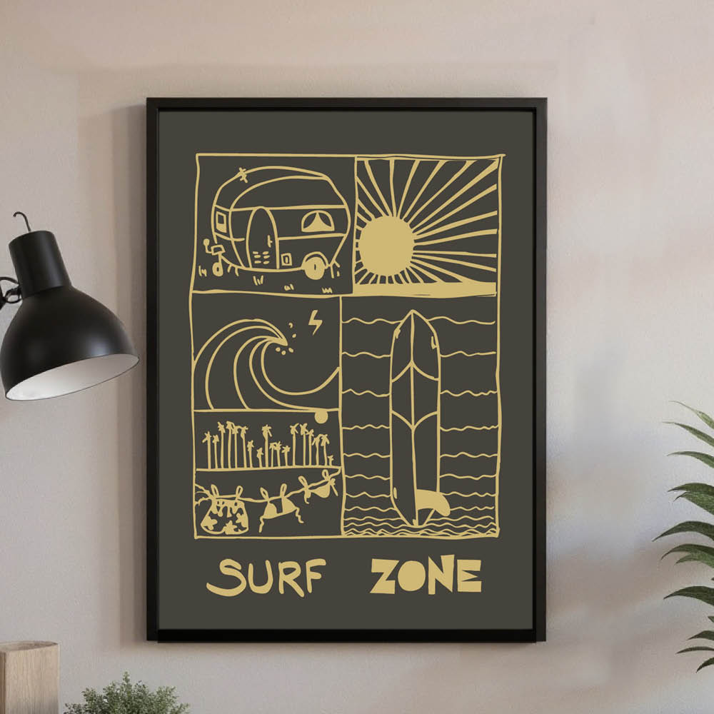 AFFICHE SURF ZONE