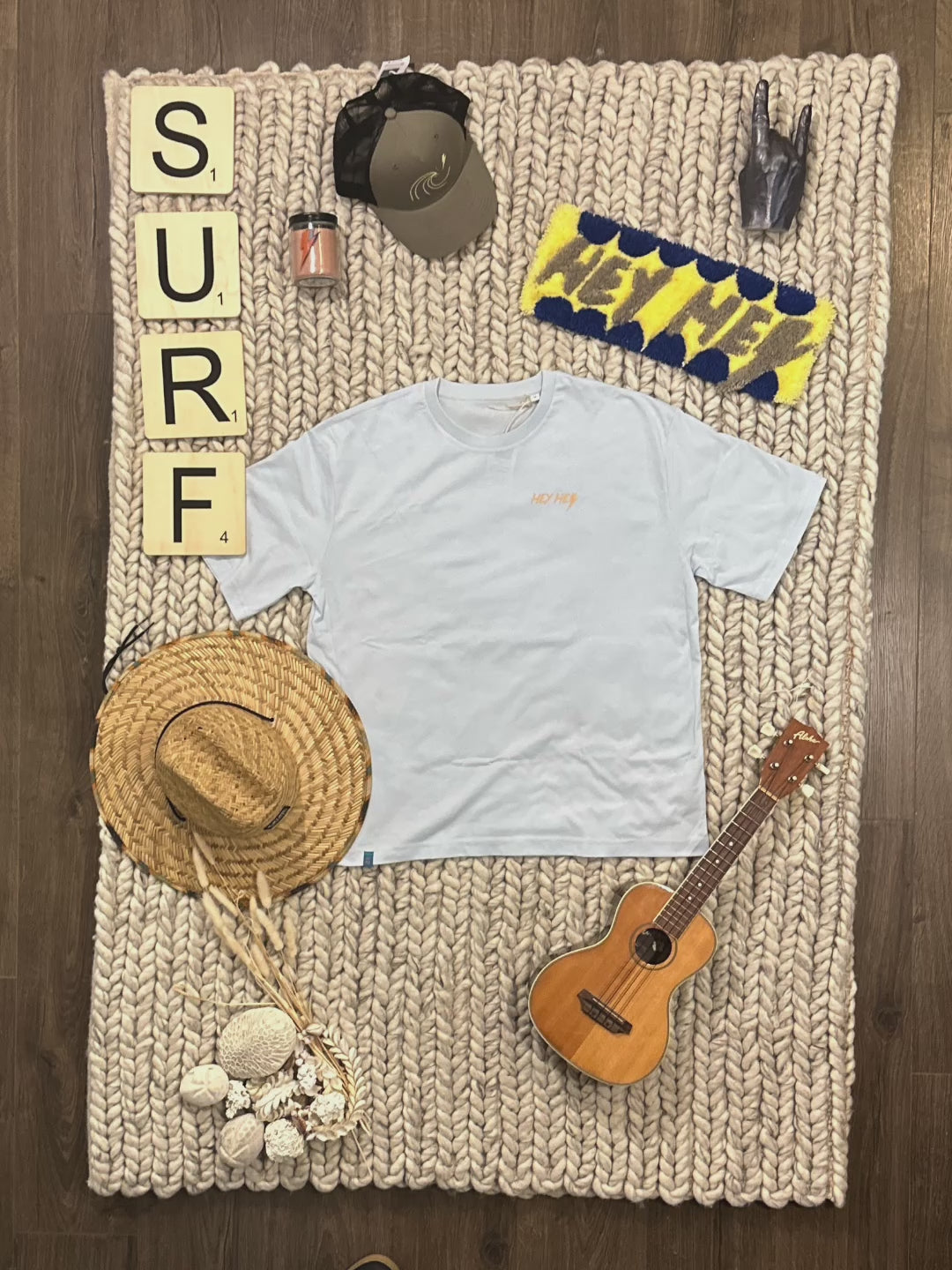 T-SHIRT SURF ZONE BLEU