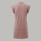 Robe d'été rose poudré Hey Hey avec motif éclair doré vue de dos
