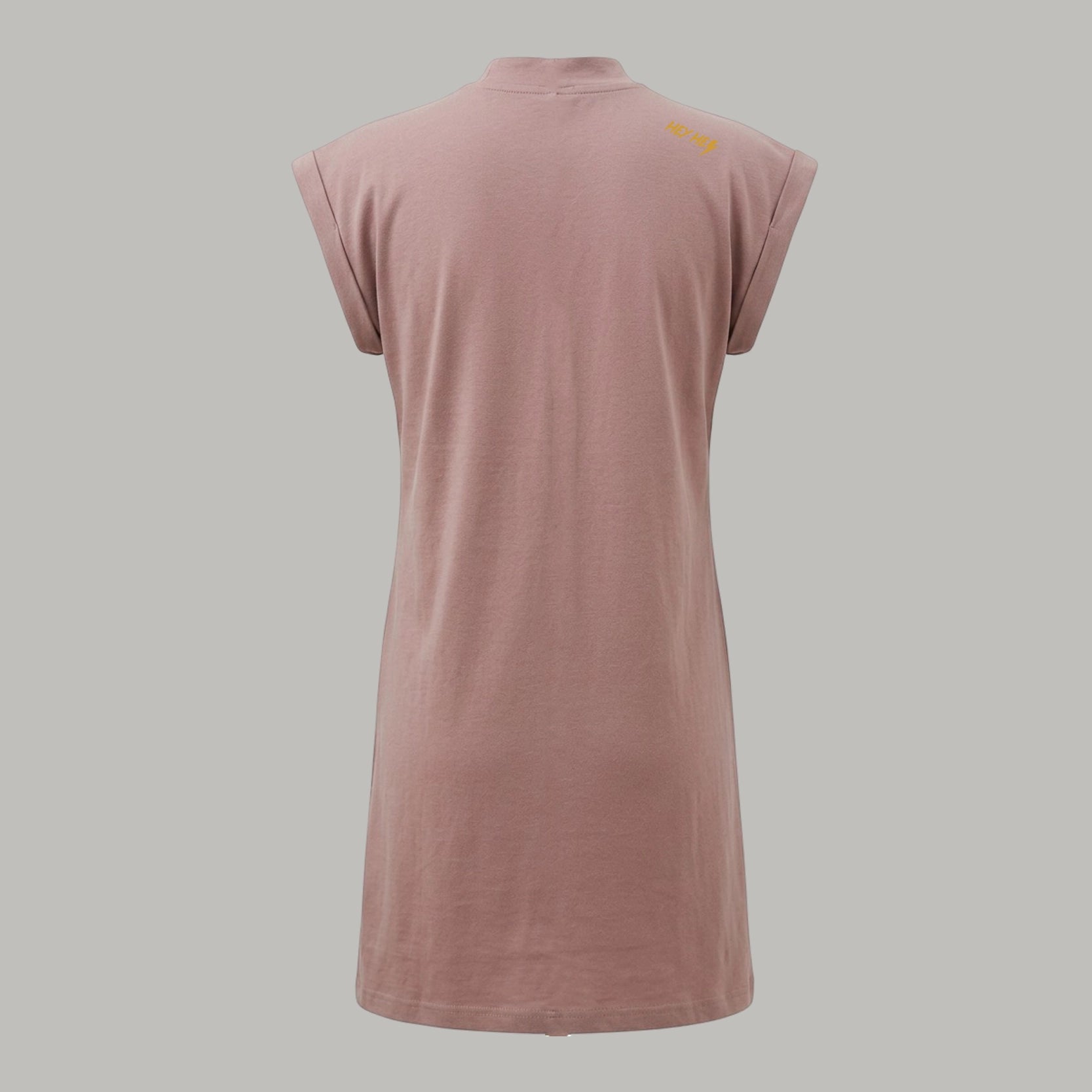 Robe d'été rose poudré Hey Hey avec motif éclair doré vue de dos
