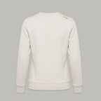Sweat-shirt beige avec éclair doré de la marque Hey Hey vu de dos
