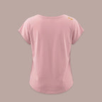 Vue de dos du t-shirt rose pour femme Heyhey avec motif éclair