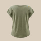T-shirt kaki manche courte pour femme avec motif éclair Ambiance