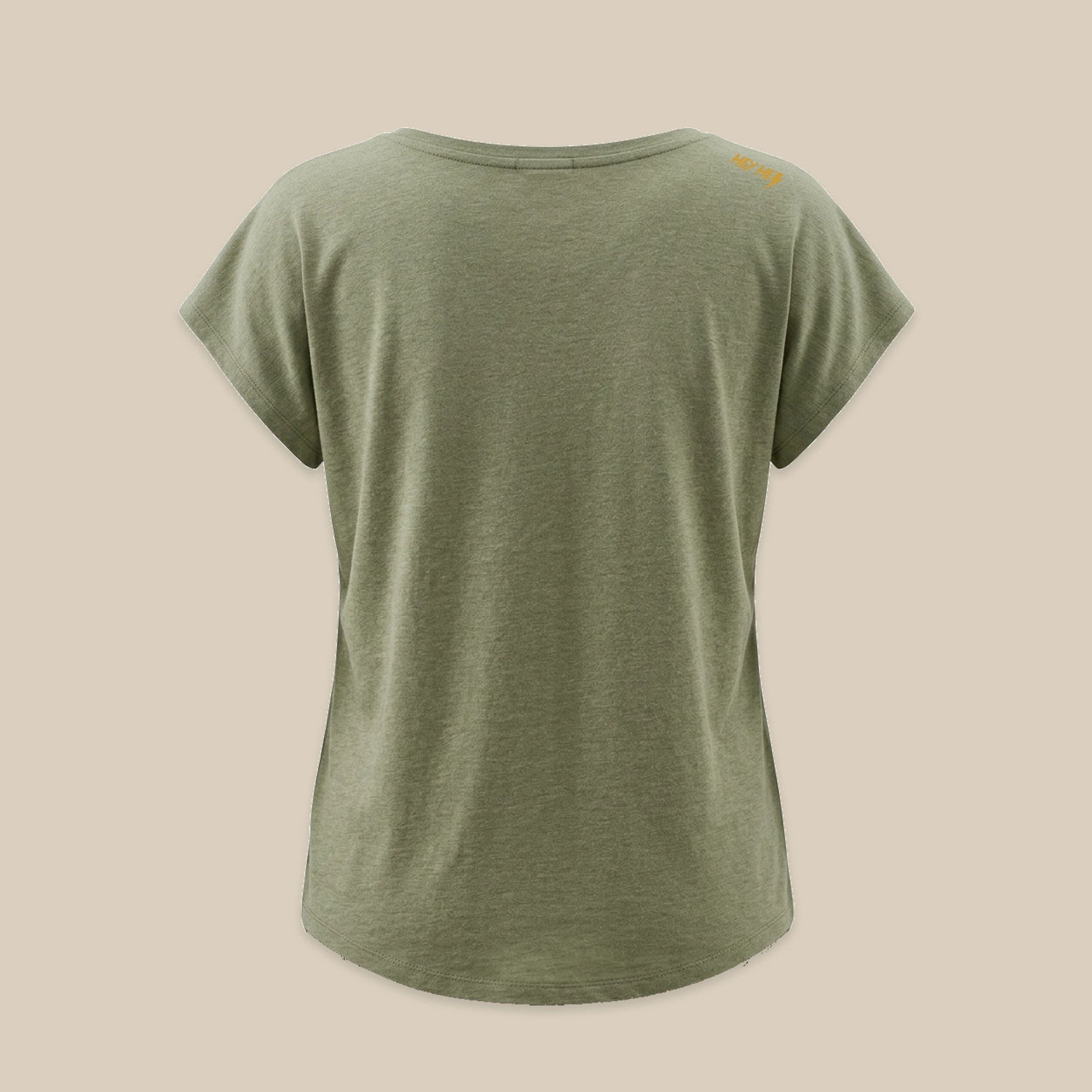 T-shirt kaki manche courte pour femme avec motif éclair Ambiance