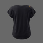 T-shirt noir pour femme avec illustration éclair