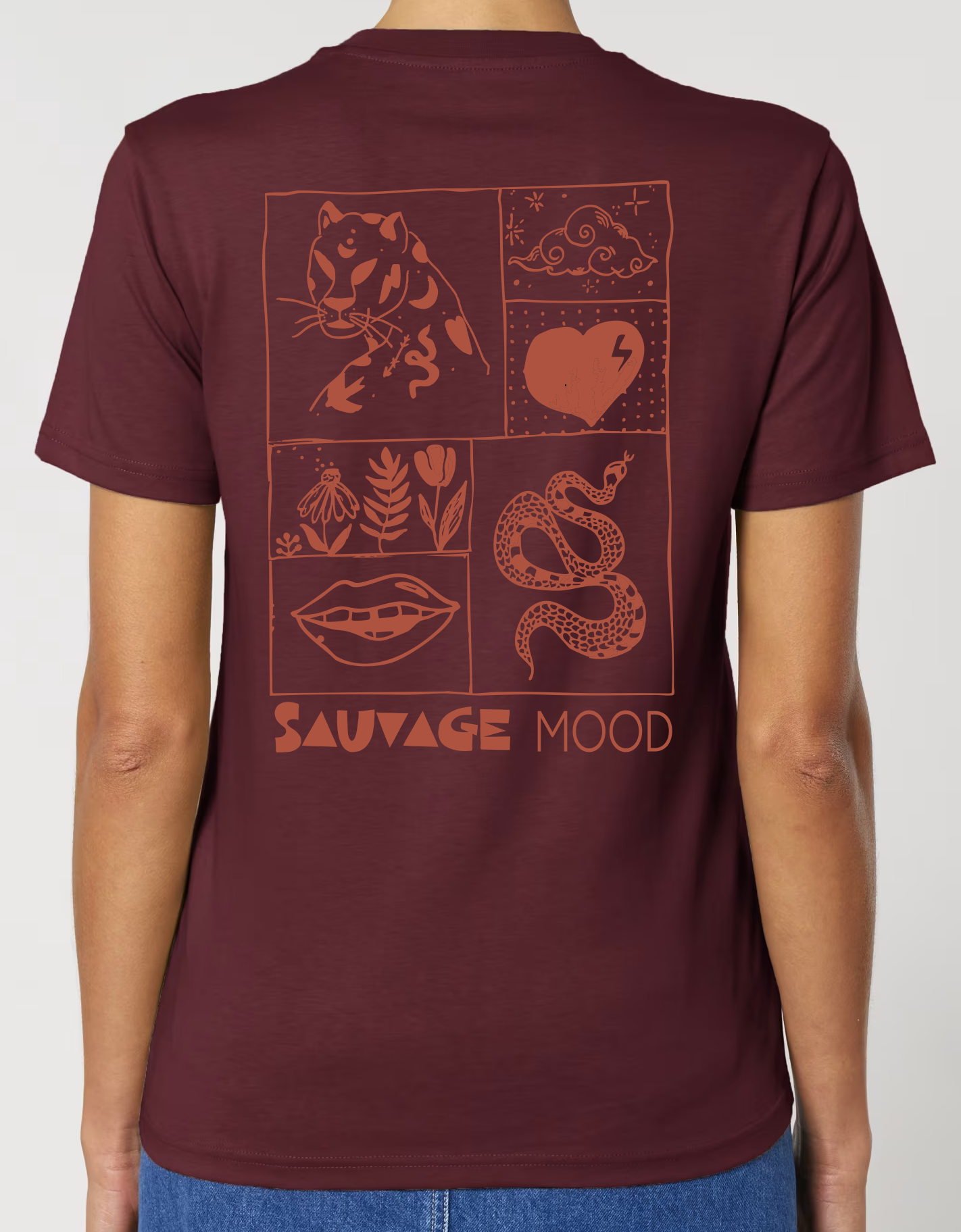 T-SHIRT SAUVAGE BURGUNDY