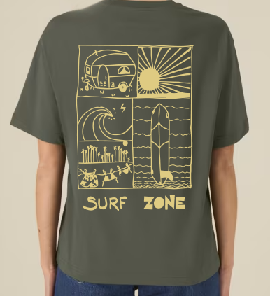 T-SHIRT SURF ZONE KAKI
